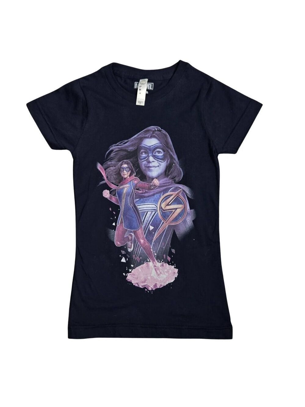 NWOT Marvel Ms. Marvel Kamala Khan Artistic Graphic T-Shirt | Girls Small